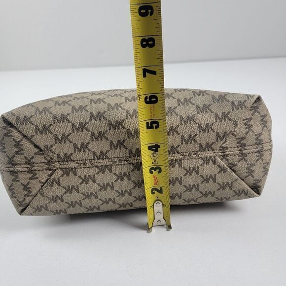 Michael Kors Jet Set Chain Large Signature Tote Khaki/Brown Coated Canvas Bag - Picture 11 of 15